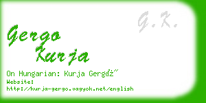 gergo kurja business card